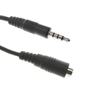 Cable de audio auricular y micrófono minijack 4 pin 3.5mm para macho a hembra de 10m