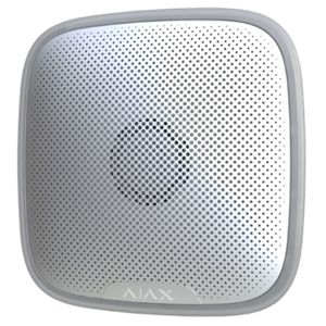 Ajax StreetSiren - Sirena inalámbrica para exterior Certificado grado 2 - blanco