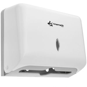 Dispensador de toallas de papel para baño en blanco
