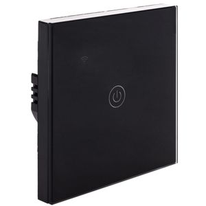 Interruptor inteligente táctil en color negro compatible con Google Home, Alexa y IFTTT