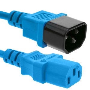 Cable eléctrico de alimentación IEC60320 C13 a C14 de color azul de 3m