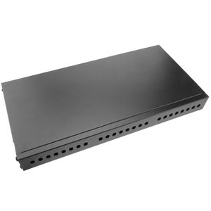 Patch Panel de fibra óptica 1U negro de 24 ST