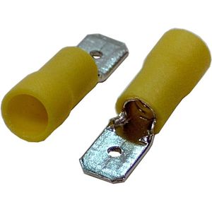 Terminal Faston Macho Amarillo (6.3mm) 100 Pack
