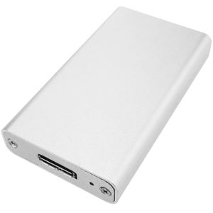Caja externa plateada USB 3.0 a mSATA SSD 27mm
