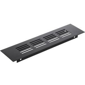 Rejilla de ventilación para zócalo aluminio 200x50mm en color negro