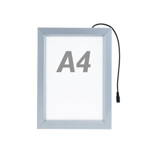 Marco cuadro iluminado por LED A4 250x340mm de doble cara para cartel anuncio letrero
