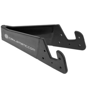 Soporte para teléfono móvil y tablet. Peana negra plegable y portátil