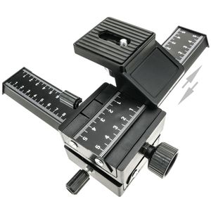 Riel deslizante de enfoque macro para cámara fotográfica digital DSLR 1/4"