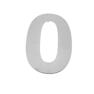 Número 0 en acero inoxidable de 150mm para rotulación