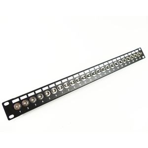 Patch panel de 24 puertos BNC hembra para rack 19"