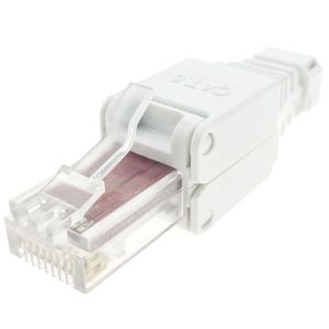 Conector UTP Cat.6 RJ45 macho con crimpado automático