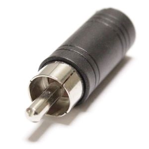 Adaptador de audio minijack-3.5mm-hembra a RCA-macho