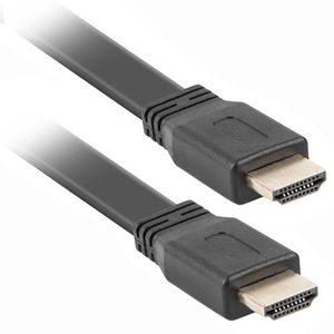 Cable HDMI Lanberg CA-HDMI-21CU-0050-BK HDMI 2.0 macho 4k PLANO de 5m Negro