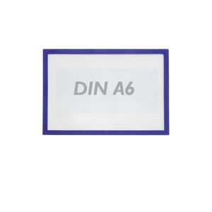 Etiqueta magnética con marco azul con imán letrero de 161x113 mm