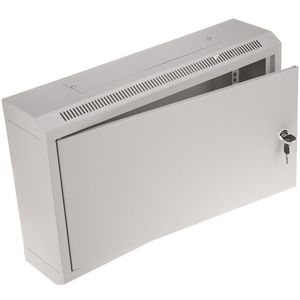 Armario rack mural 19'' 6U 600x150x370mm pared con puerta metálica SOHORack blanco