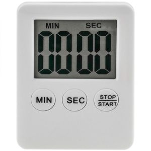 Temporizador de cocina magnético. Control de tiempo digital de color blanco