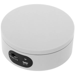 Base giratoria eléctrica 12cm blanco, plataforma rotatoria
