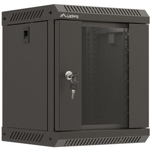 Armario Rack mural 10" 6U F300 300x300x370mm pared desmontado DIY negro Lanberg