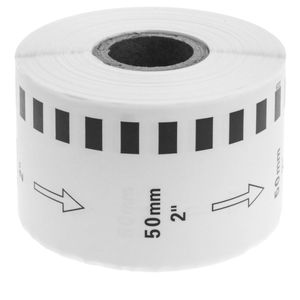 Rollo bobina de etiquetas adhesivas compatibles con Brother DK-22223 ancho 50mm long. 30.48m