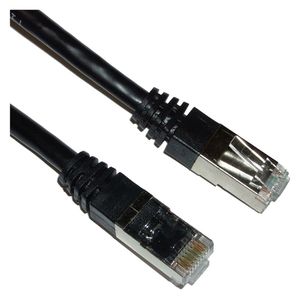 Cable FTP categoría 6 negro 1m