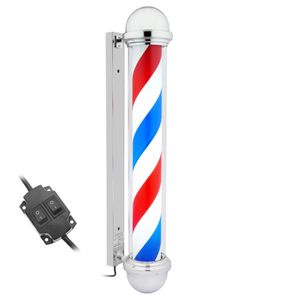 Poste de barbero luminoso y giratorio para peluquerías de 155 x 900 mm