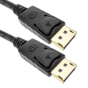 Cable Displayport 2K 4K 1080p FullHD para transmisión de audio y vídeo digital de 1 m color negro