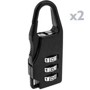 Candado de seguridad con combinación 3 dígitos 2-pack
