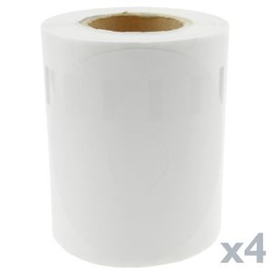 Rollo bobina de 160 etiquetas adhesivas compatibles con Dymo S0719250 y Dymo 14681 57mm DVD 4-pack
