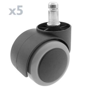 Rueda pivotante de nailon y PVC sin freno 50 mm M11 5 pack