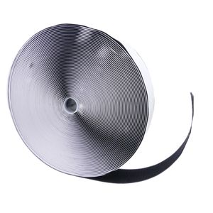 Bobina de cinta adherente adhesiva de 50mm x 25m de color negro cara de garfío