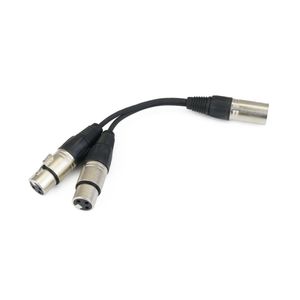 Duplicador de audio cannon XLR macho a 2 XLR hembra 3-pin