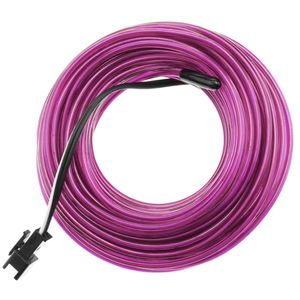 Cable electroluminiscente violeta de 2.3mm en bobina 5m con pilas