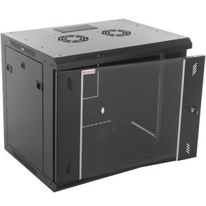 Armario rack mural 19'' 9U 600x300x506 mm de pared SOHORack de RackMatic de color negro RAL 9005