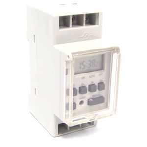 Programador eléctrico digital semanal tipo carril DIN 35mm