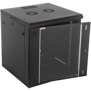 Armario rack mural 19'' 9U 600x600x506 mm de pared SOHORack de RackMatic de color negro RAL 9005