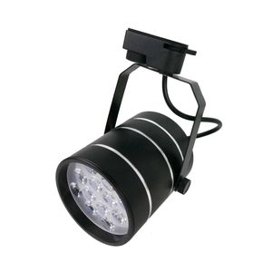 Foco LED de rail 12W blanco frío día 100x170mm negro
