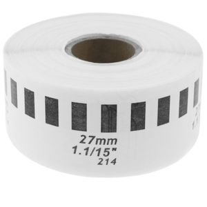 Rollo bobina de etiquetas continuas adhesivas compatibles con Brother DK-22214 DK-2214 12mm