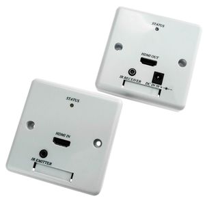 Caja de pared canaleta 80x80 Extensor UTP Cat.5 (HDMI+IR)