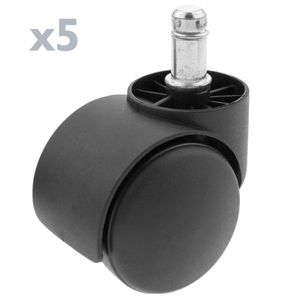 Rueda pivotante de nailon sin freno 50 mm M11 5 pack