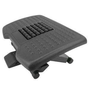 Reposapiés con plataforma ajustable de plástico negro 455 x 330 mm 3 niveles