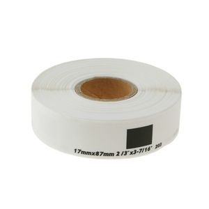 Rollo bobina de 300 etiquetas adhesivas compatibles con Brother DK-11203 DK-1203 17x87mm