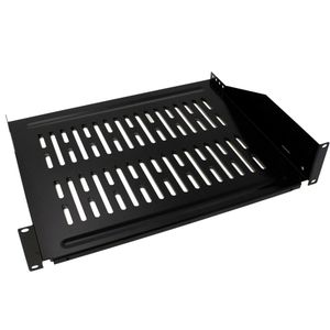 Bandeja rack de fijación frontal de 2U y profundidad 355 mm