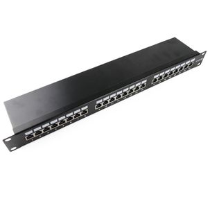 Patch panel de 24 RJ45 Cat.5e FTP 1U negro