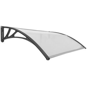 Tejadillo de protección 150x100cm Marquesina para puertas y ventanas negro