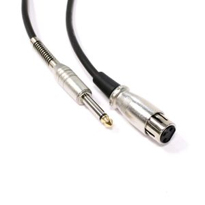 Cable de audio micrófono instrumento XLR 3pin hembra a jack 6.3mm macho de 5m