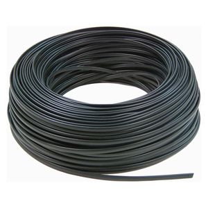 Bobina Cable Telefónico Flexible 4-Hilos Negro (100m)