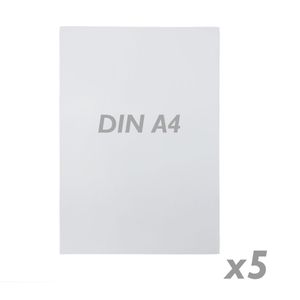 Cartel etiqueta magnética flexible blanca A4 con imán paquete de 5 unidades