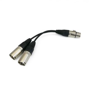 Duplicador de audio cannon XLR hembra a 2 XLR macho 3 pin