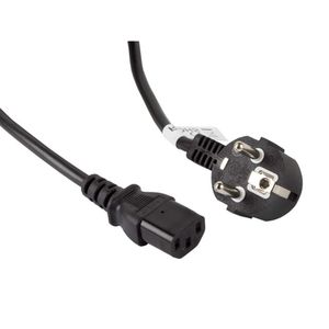 Cable de alimentación de Lanberg CA-C13C-11CC-0050-BK Schuko CEE 7/7 hembra a IEC320 C13 5 m