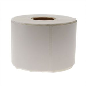 Rollo bobina de 600 etiquetas adhesivas para impresora transferencia térmica 50.8x50.8mm